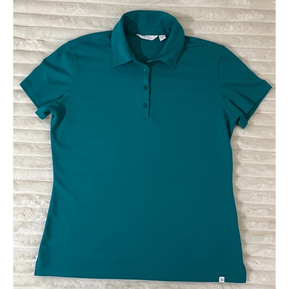 Lady Hagen Womens Teal Green Short Sleeve Golf Polo Shirt Size M Athletic Pique - Picture 9 of 11